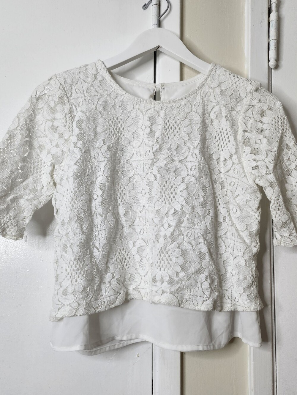 Abercrombie And Fitch Lace White Top